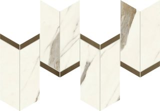 Мозаика Calacatta Sublime Mosaico Chevron Lappato 19.2*46.3