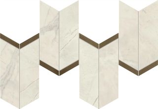 Мозаика Calacatta Perla Mosaico Chevron Lappato 19.2*46.3