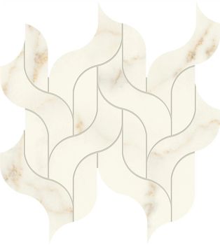 Мозаика Calacatta Apuano Mosaico Waterfall Lappato 27.7*30.5