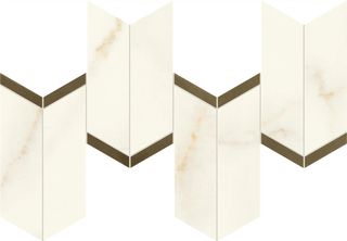 Мозаика Calacatta Apuano Mosaico Chevron Lappato 19.2*46.3