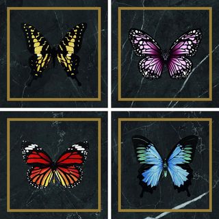 Villeroy & Boch Victorian by Mary Katrantzou декор Black-Gold Butterfly Gls 7R 20*20*10