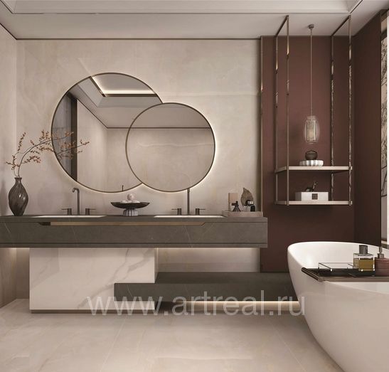 Керамогранит Moreroom Stone Snow в интерьере