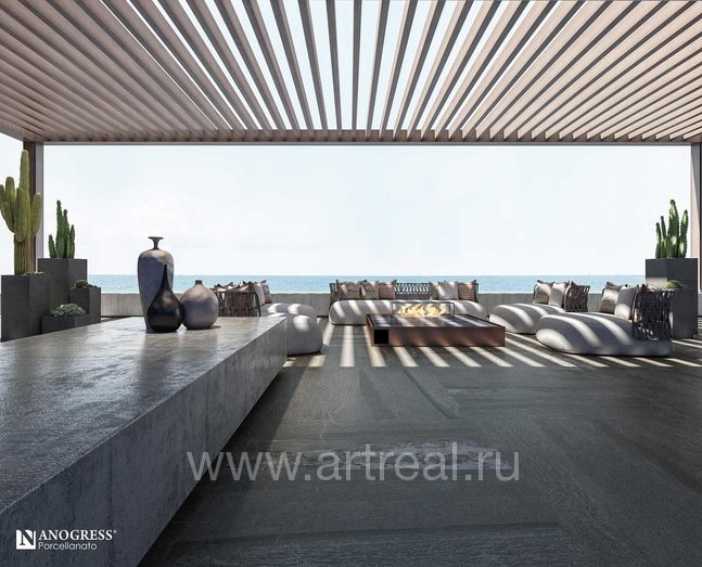 Керамогранит Nanogress Cloud в интерьере