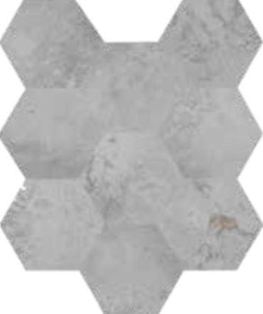 Caesar Alchemy мозаика Argent 3D Hexagons 28*34