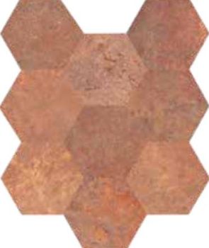 Caesar Alchemy мозаика Copper 3D Hexagons 28*34
