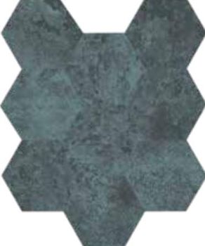 Caesar Alchemy мозаика Navy 3D Hexagons 28*34