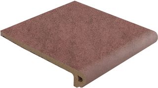 Gres de Aragon Capri фронтальная ступень Peldaño Redondo Capri Rojo 33*32.5