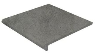 Gres de Aragon Urban фронтальная ступень Grafito Peldano Redondeado 33*29.7