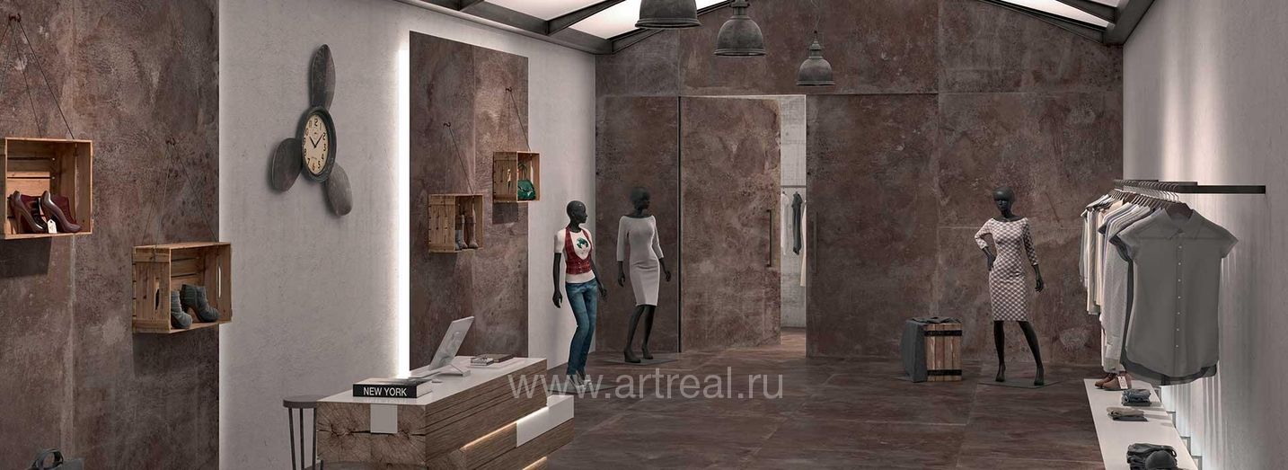 Maxfine Iron Керамогранит Maxfine Iron в интерьере