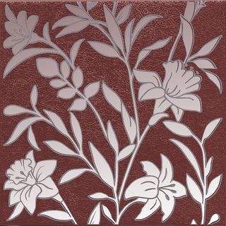 Kerama Marazzi Барберино декор Декор Барберино 4 бордо глянцевый 20*20*6.9