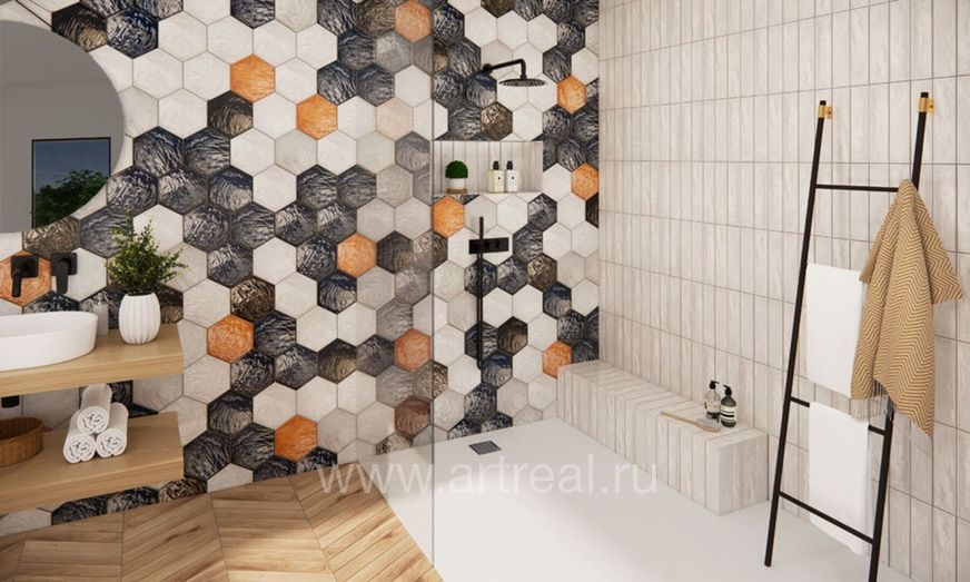 Керамическая плитка Prissmacer Rain в интерьере