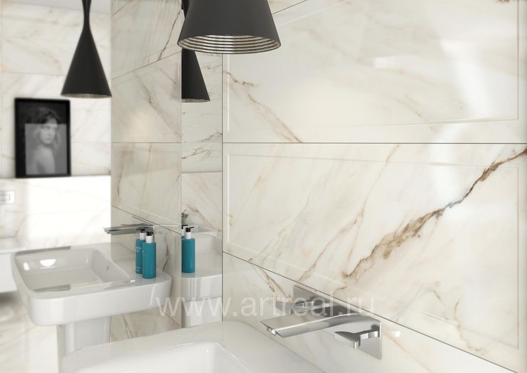 Керамическая плитка Roca Ceramica Calacatta в интерьере