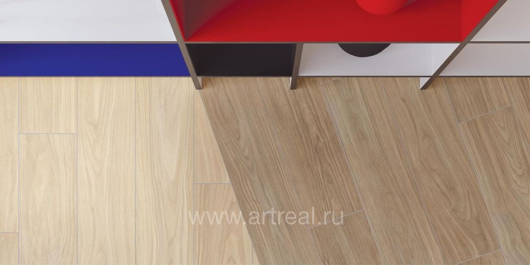 Керамогранит Vitra (Россия) Wood-X в интерьере