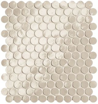 Floor-Gres Glim Avorio Round Mosaico Brillante