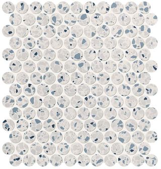 Floor-Gres Glim Azzurro Round Mosaico Matt