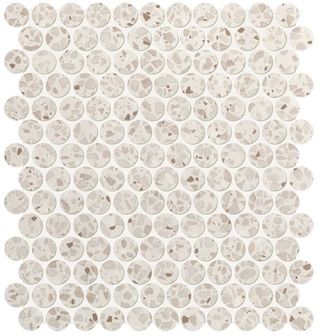 Floor-Gres Glim мозаика Bianco Round Mosaico Matt 29.5*32.5