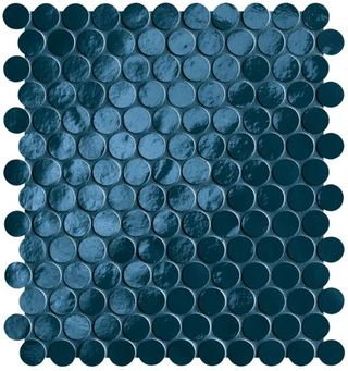 Floor-Gres Glim мозаика Blu Navy Round Mosaico Brillante 29.5*32.5