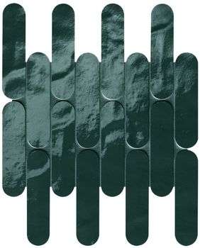 Floor-Gres Glim мозаика Petrolio Curve Mosaico Brillante 29*29.5