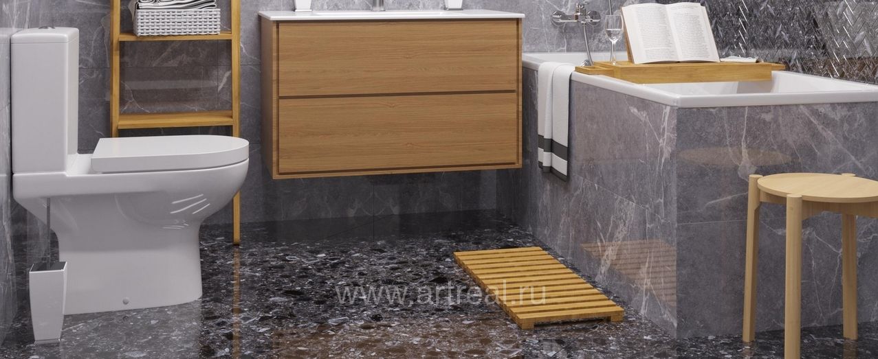 Керамогранит Kerranova Terrazzo в интерьере