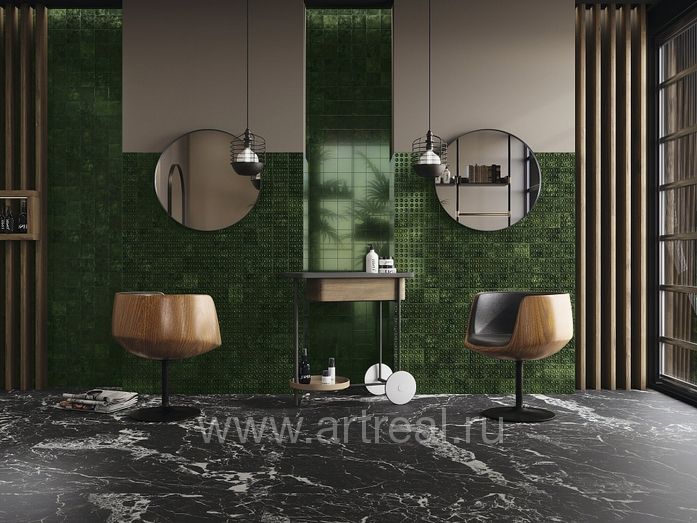 Керамогранит Ape Ceramica Black Hispania в интерьере