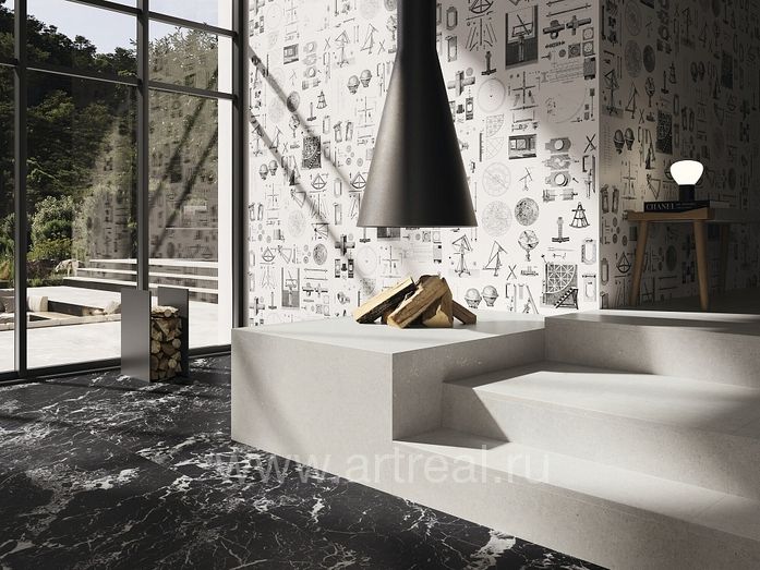 Керамогранит Ape Ceramica Black Hispania в интерьере