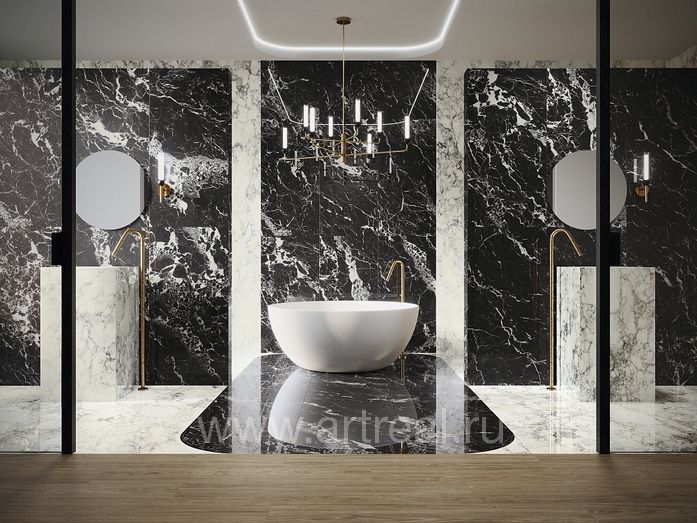 Керамогранит Ape Ceramica Black Hispania в интерьере