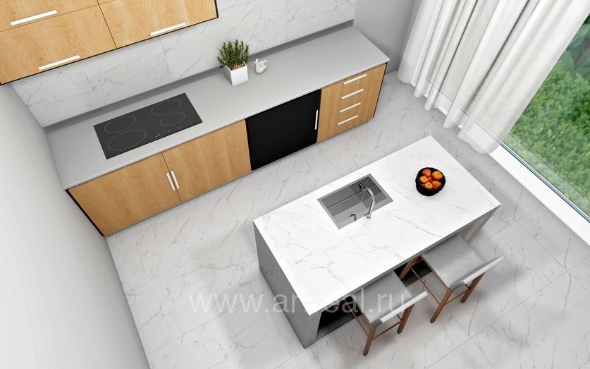 Gresant Statuario Fine Керамогранит Gresant Statuario Fine в интерьере