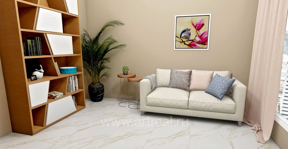 Керамогранит Gresant Statuario Carara в интерьере