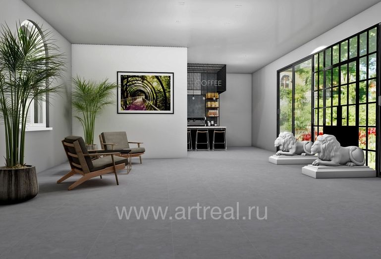 Керамогранит Gresant Rich Marfil Grey Expo в интерьере