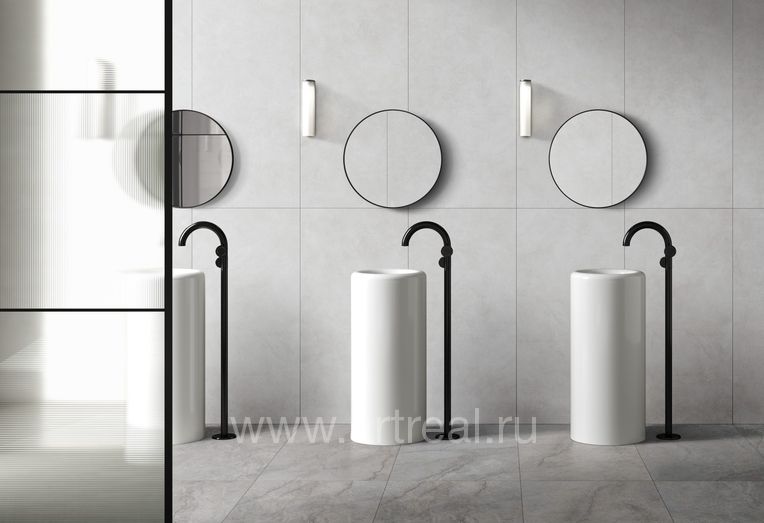 Керамогранит Vitra Russia MicroCement в интерьере