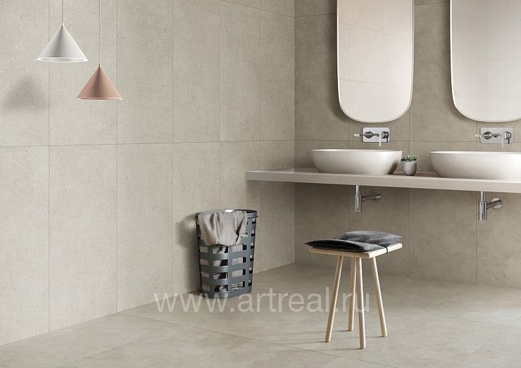 Керамогранит Vitra Russia FlakeCement в интерьере