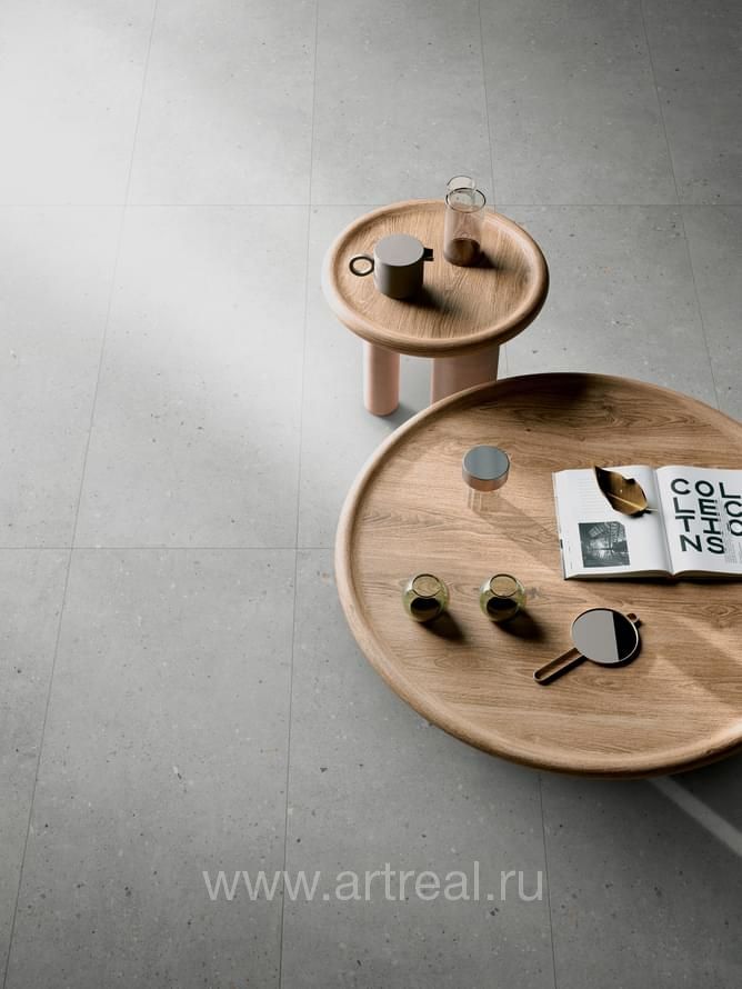 Керамогранит Vitra Russia FlakeCement в интерьере