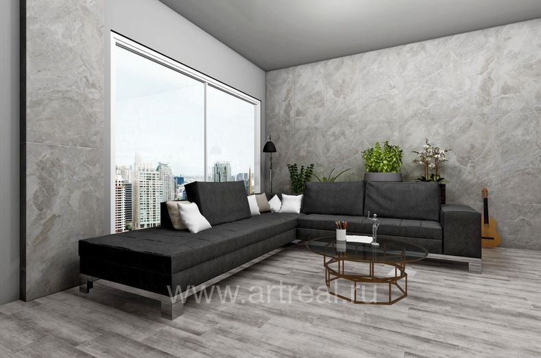 Керамогранит Gresant Coralstone Gris в интерьере