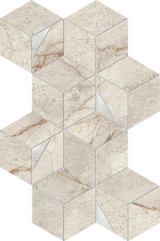 Мозаика White Everest Mosaico Hex Lapp. 40.3*23.3