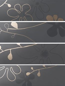 Cerim Bloom декор Dec. Fiori Bloom Black Mix 4 16*48.15