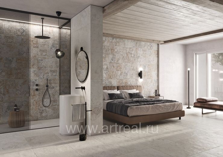 Monocibec Pietra Castello Керамогранит Monocibec Pietra Castello в интерьере