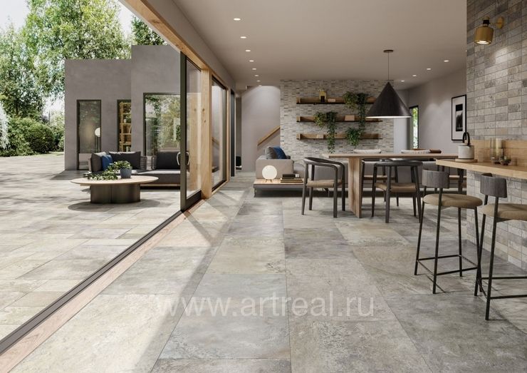 Monocibec Pietra Castello Керамогранит Monocibec Pietra Castello в интерьере