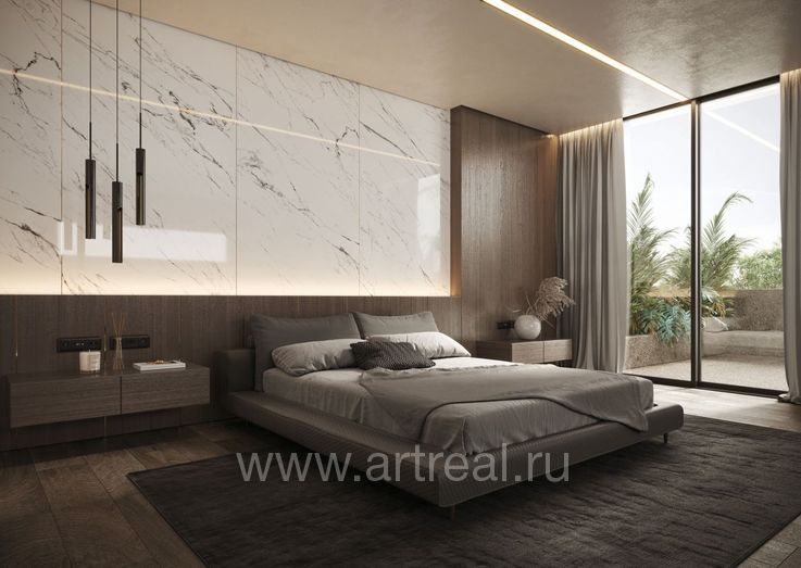 Керамогранит Roca Statuario в интерьере