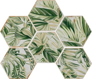 Cir Cotto Del Campiano керамогранит Decoro Boboli Inserto s/6 Esagona 15.8*18.3*10