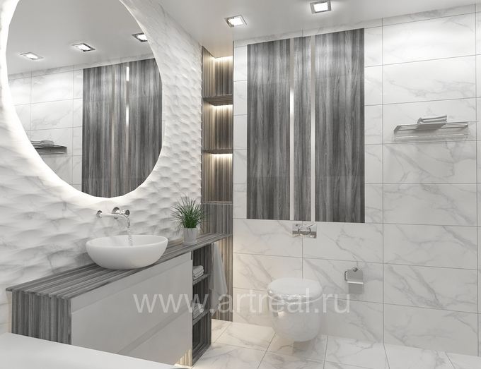 Керамическая плитка Kerlife Russia Calacatta Bianco в интерьере