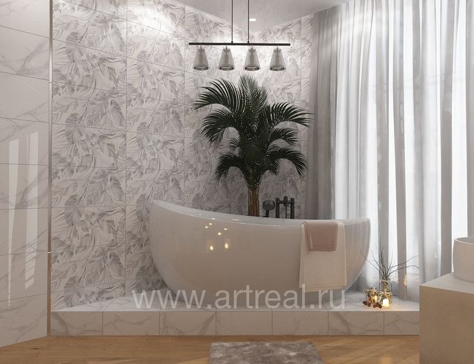 Керамическая плитка Kerlife Russia Calacatta Bianco в интерьере