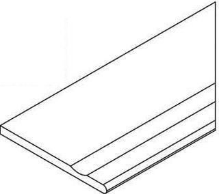 Italon Avantgarde спец. элемент Бортик Сильвер с выемкой закруглённый правый 30*120*20