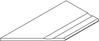 Italon Avantgarde спец. элемент Бортик Сильвер с выемкой закруглённый левый 30*120*20