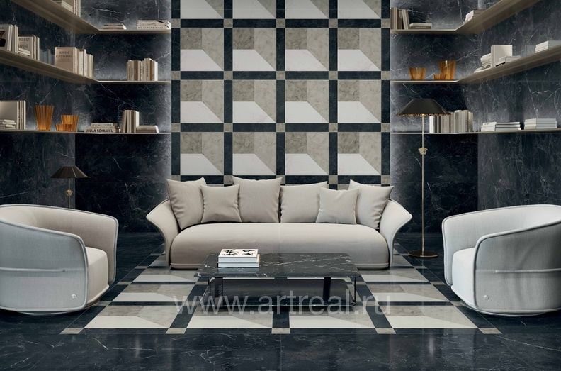 Gardenia (Versace) Tarsia Керамогранит Gardenia (Versace) Tarsia в интерьере