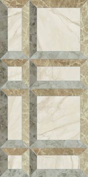 Gardenia (Versace) Tarsia керамогранит Frame Avorio lux 3D 60*120*9