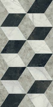 Gardenia (Versace) Tarsia керамогранит Cubical Nero lux 3D 60*120*9