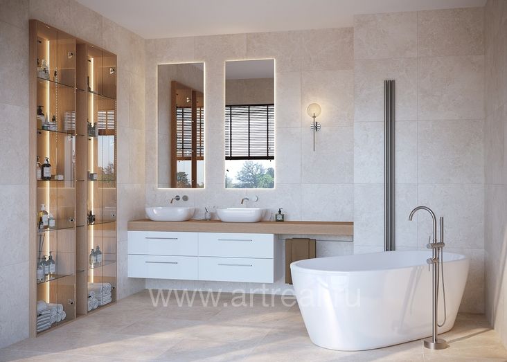 Керамогранит Creto Shell в интерьере