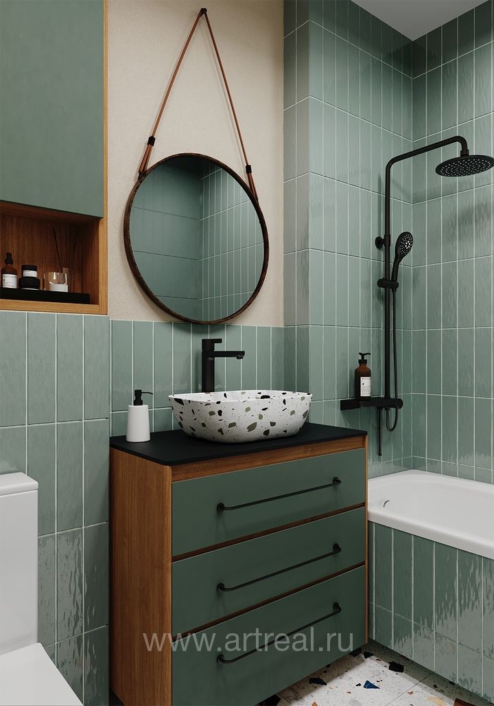 Керамическая плитка Smile Tile Liguria в интерьере