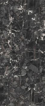 Florina Ceramics Slab керамогранит Nero Breccia honed 120*278*6