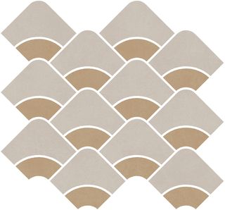 Kerama Marazzi Таделакт настенная плитка Декор наборный бежевый светлый, жёлтый матовый 30*28*9